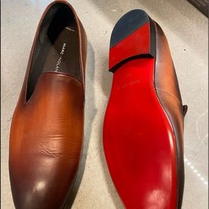 Marc Nolan dark tan slip-on men’s loafers